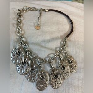 Hammered Brutalist Design statement Necklace‎